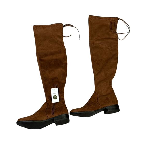 NWT A New Day Over The Knee Boots Womens 8.5 Brown 1.5" Heel Tall Chic Fall - Picture 8 of 9